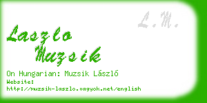 laszlo muzsik business card
