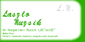 laszlo muzsik business card